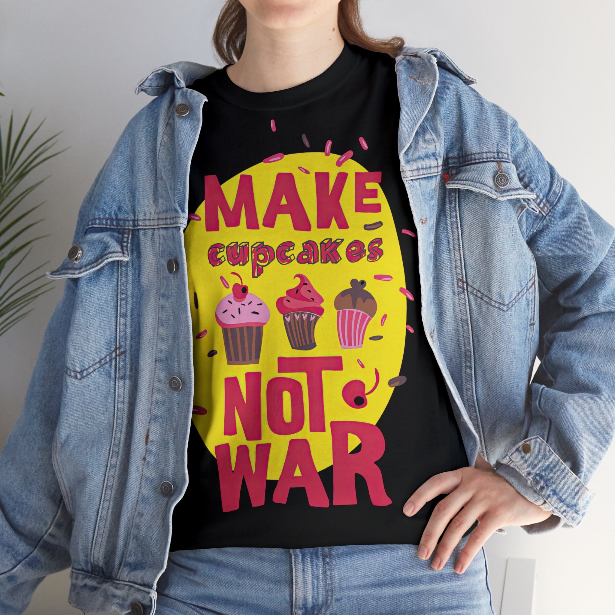 Make pancake , not war front printed