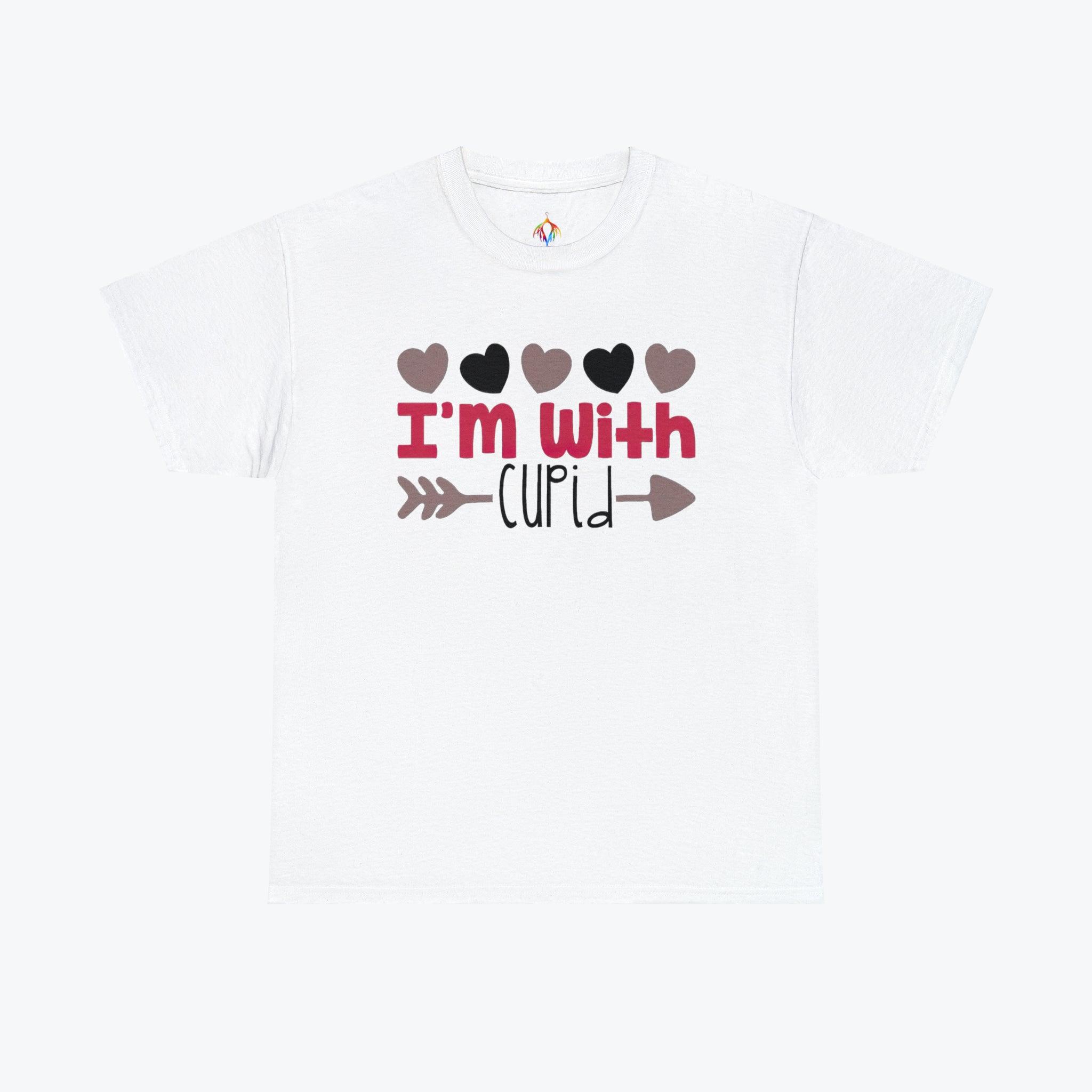 "I_m_with_cupid" Unisex Heavy Cotton Tee - TeeVogue