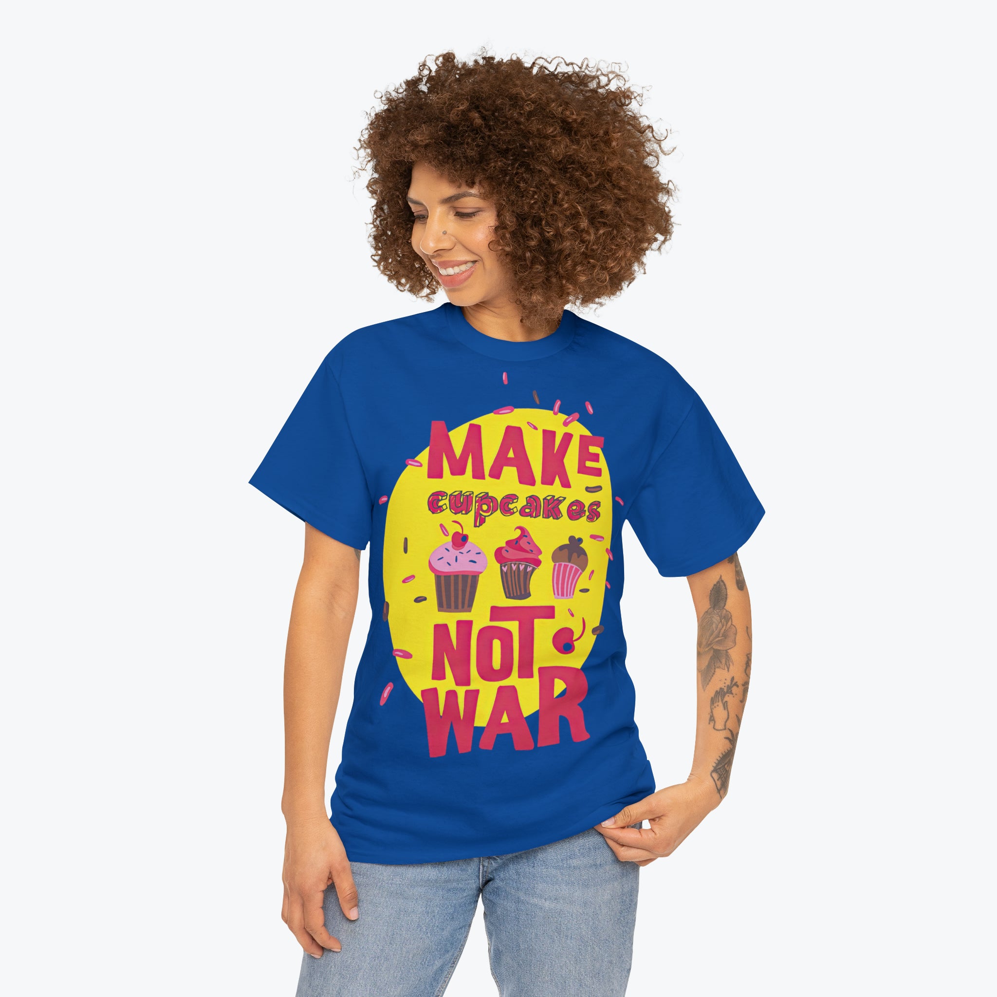 Make pancake , not war front printed