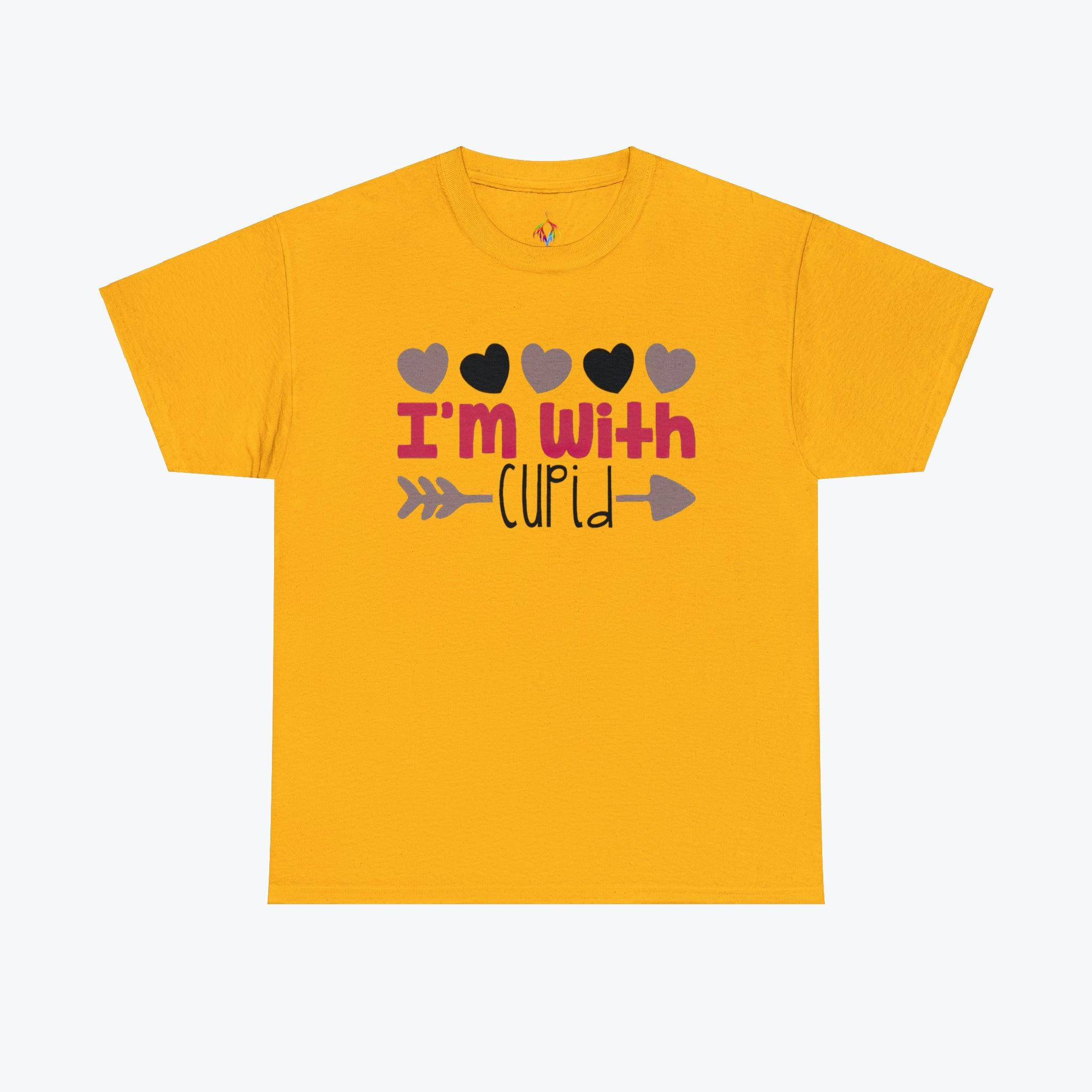 "I_m_with_cupid" Unisex Heavy Cotton Tee - TeeVogue