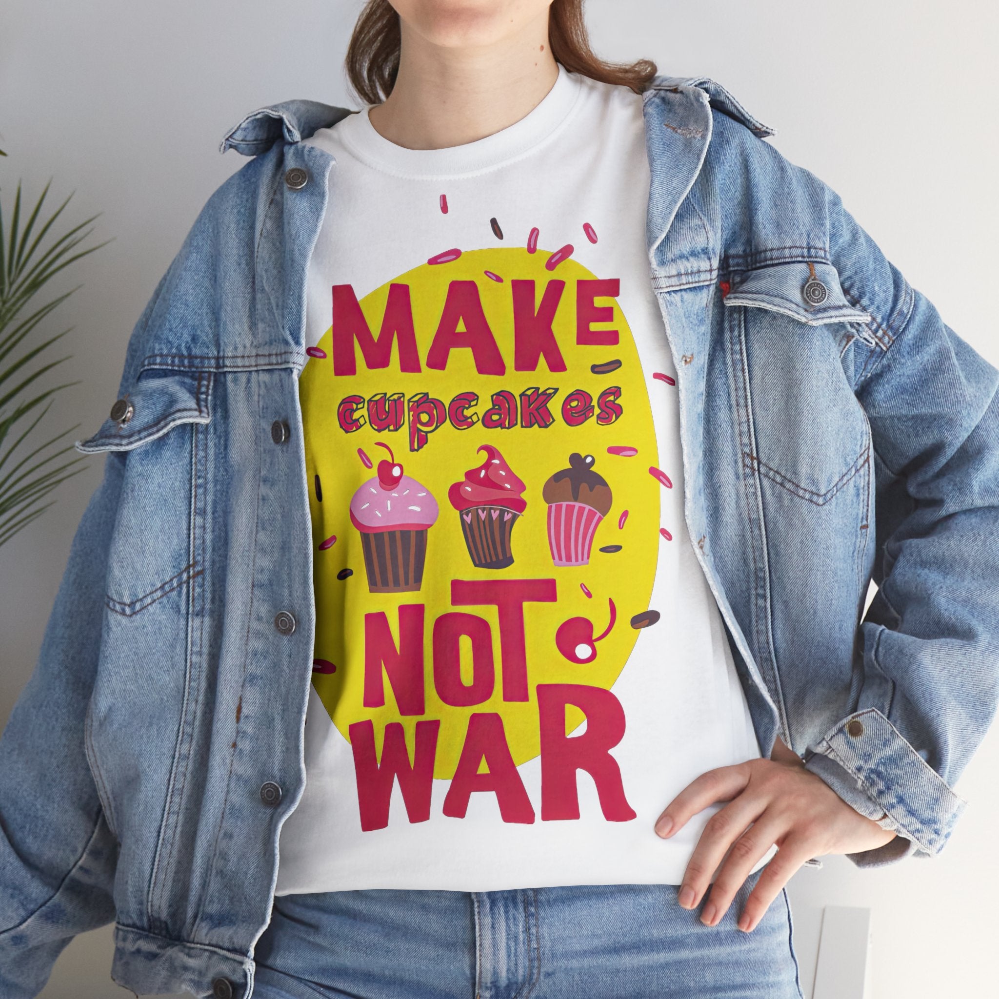 Make pancake , not war front printed