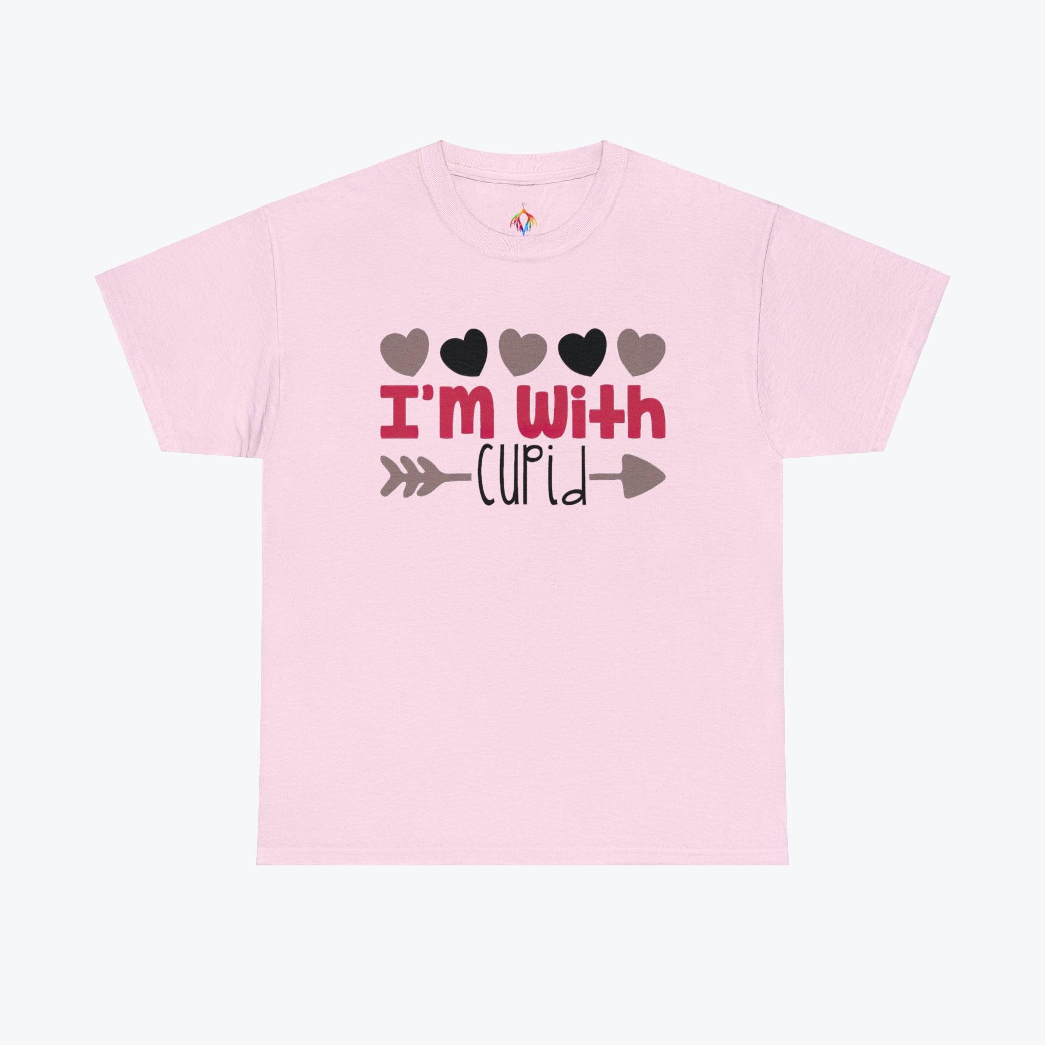 "I_m_with_cupid" Unisex Heavy Cotton Tee - TeeVogue