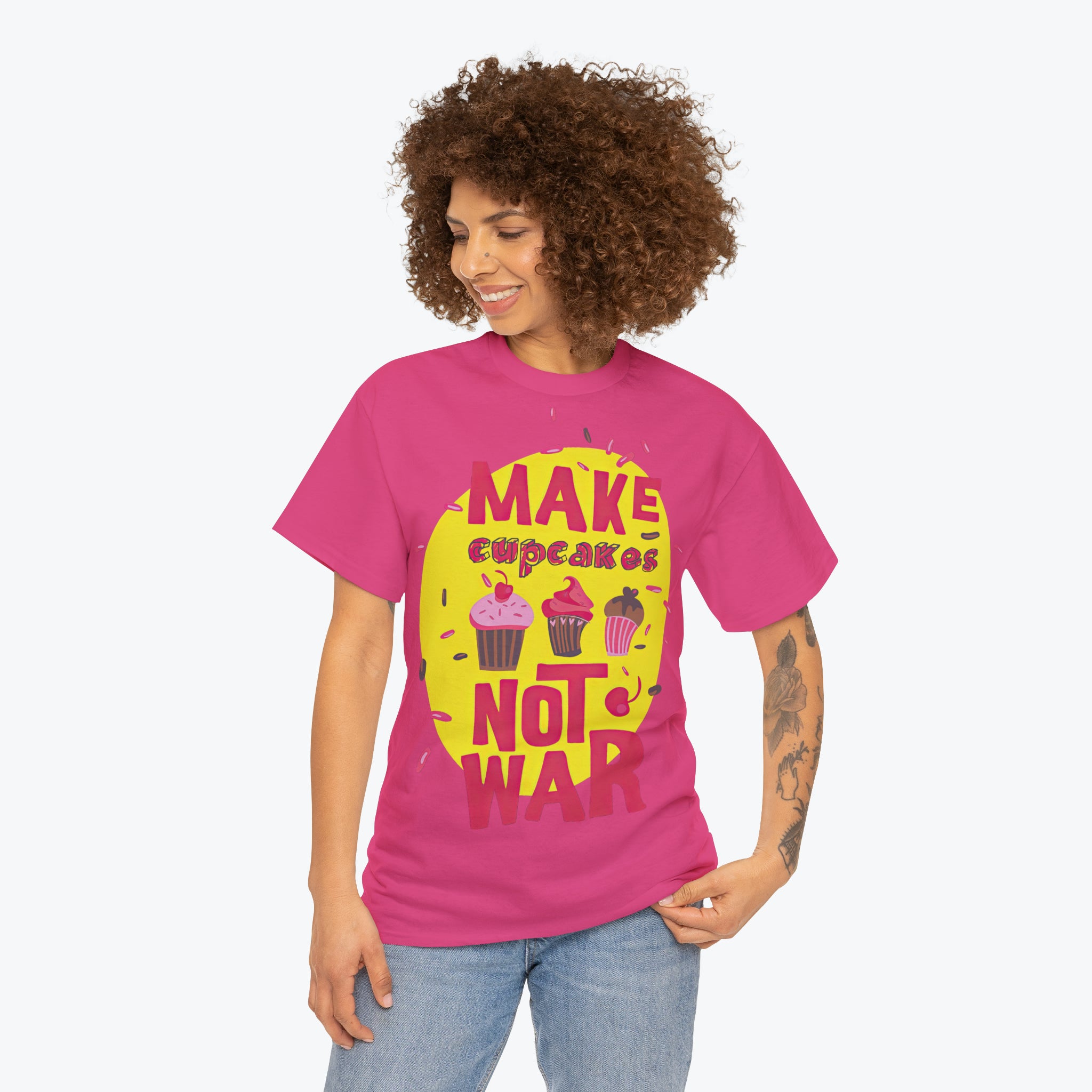 Make pancake , not war front printed