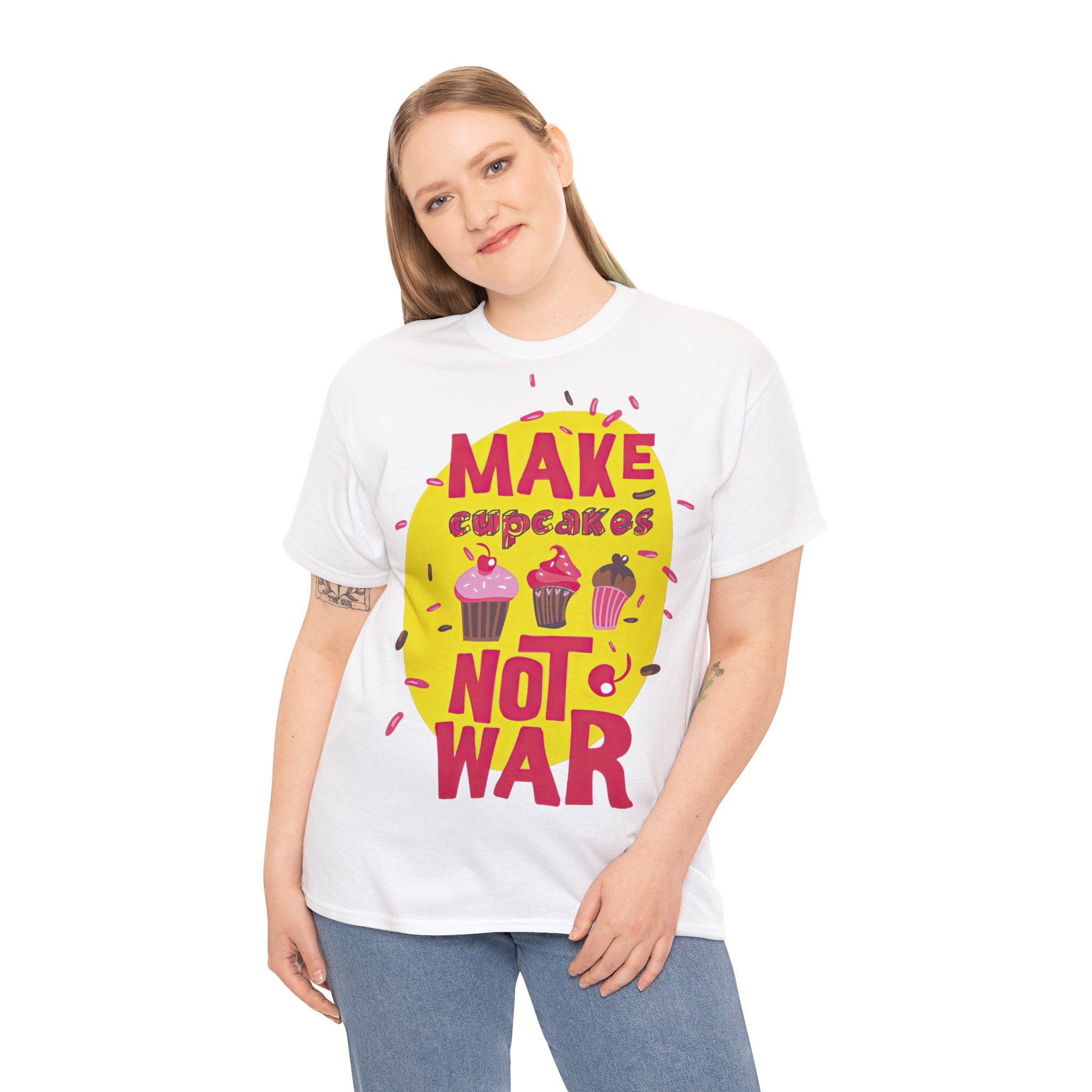 Make pancake , not war front printed