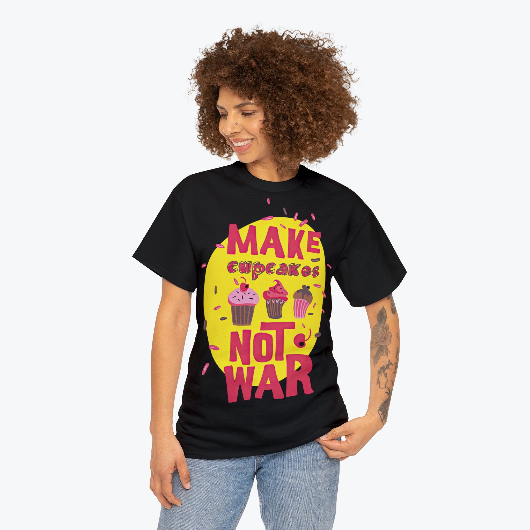 Make pancake , not war front printed