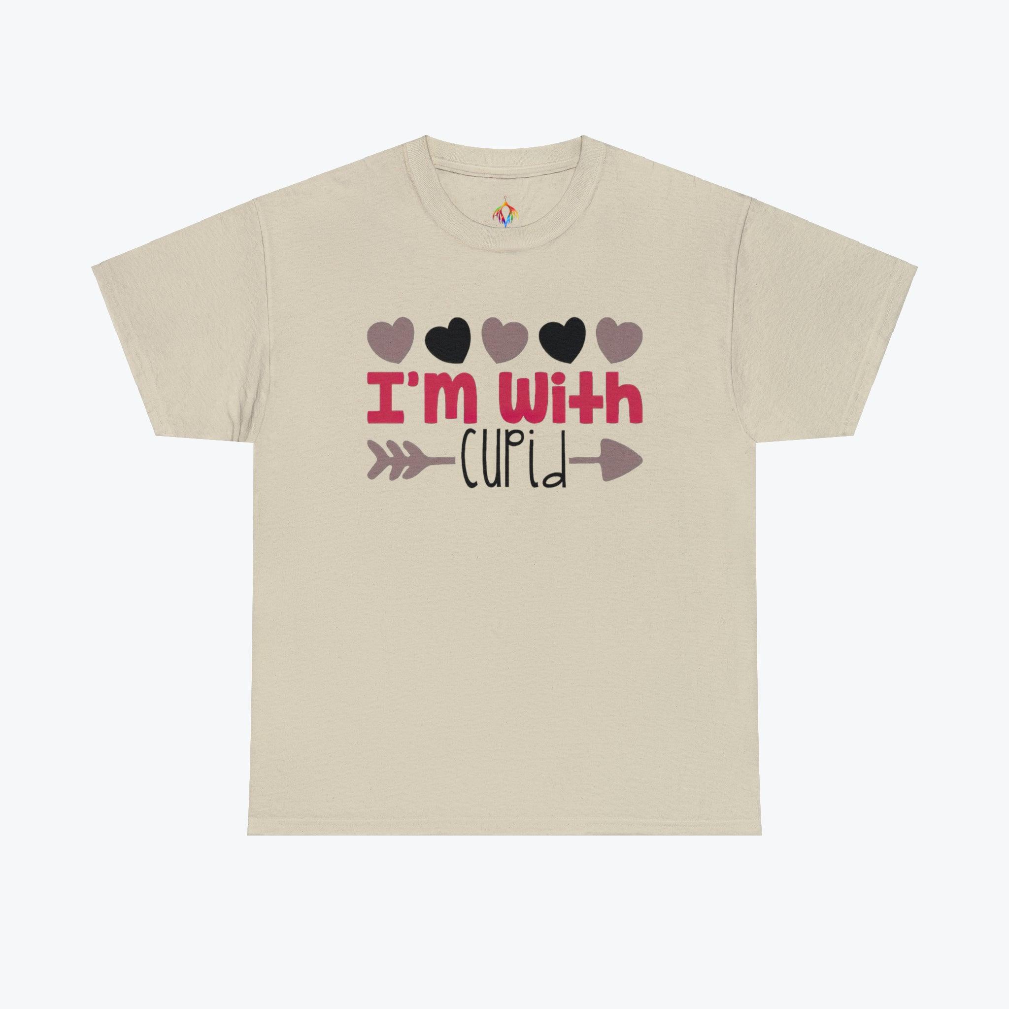 "I_m_with_cupid" Unisex Heavy Cotton Tee - TeeVogue