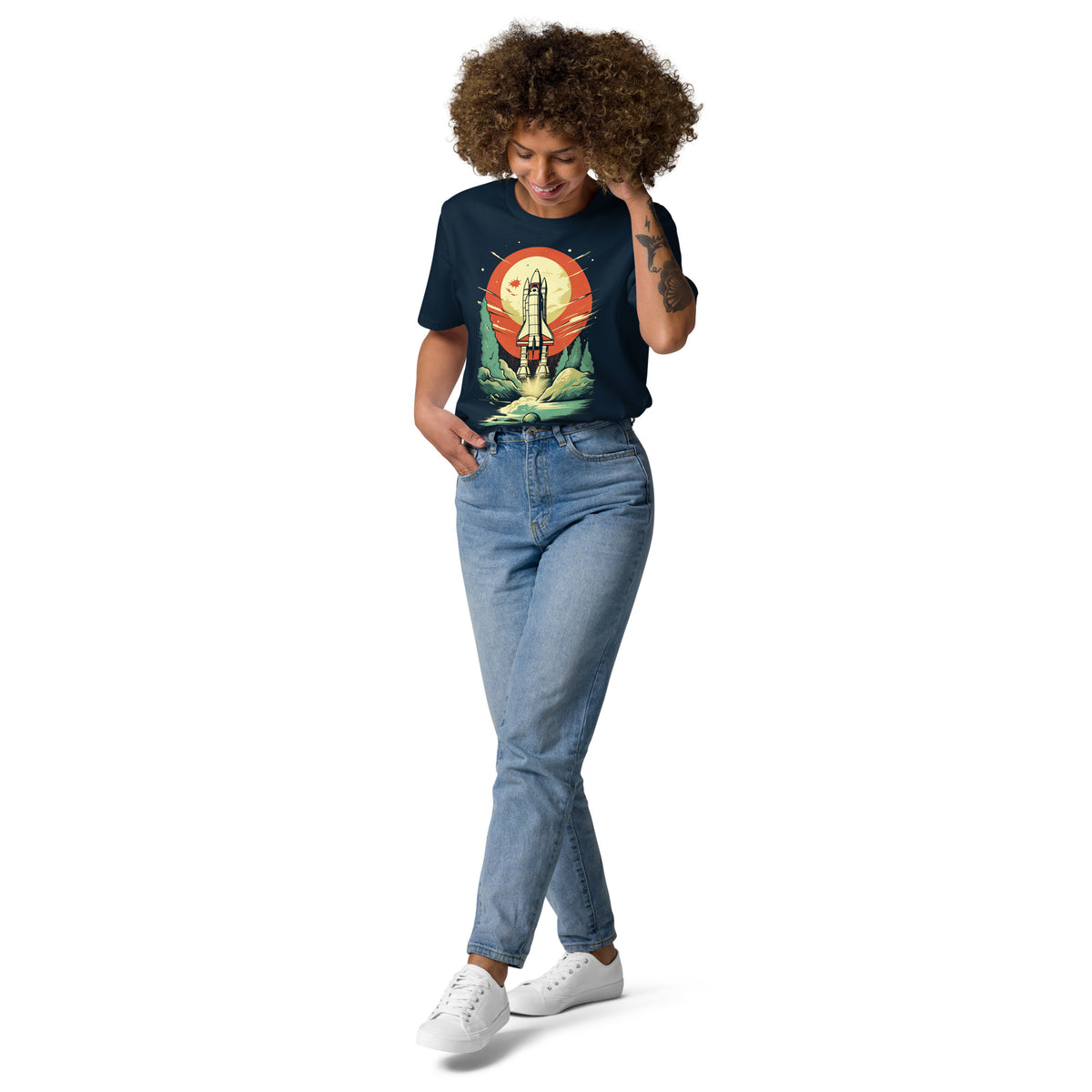 Unisex organic cotton t-shirt Space X theme